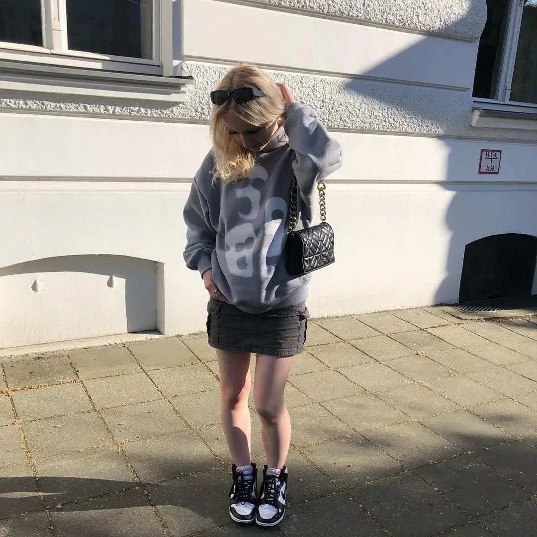 Y2K 2023 amerykański, nowy jasna kolorowa nadruk liter bluza z kapturem Casual para Streetwear damska Harajuku Oversized bawełniana bluza