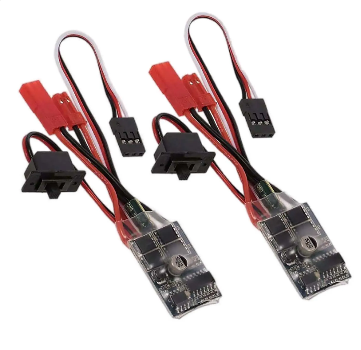 10A ESC Brushed Speed Controller w/เบรค 2S สําหรับ RC Mini Car เรือถัง (Pack of 2 ชิ้น)