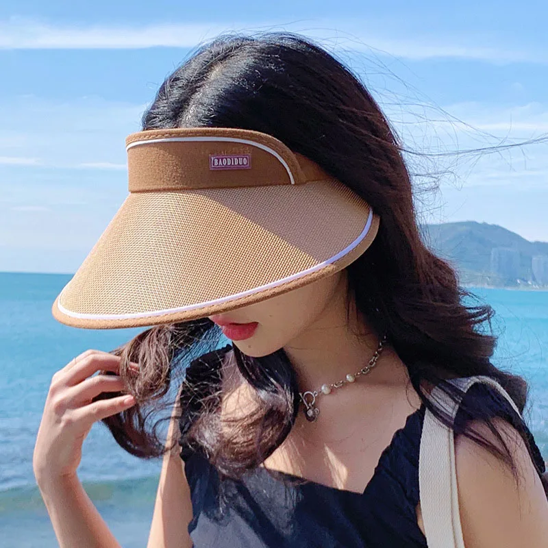 

Summer Top Empty Sun Hat for Women Wide Brim Cap Beach Anti-ultraviolet Visor Hat Girl Ladies Caps UV Protection Sun Hat