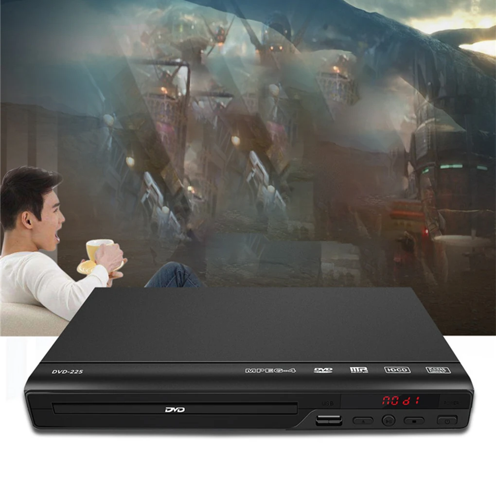 

DVD Player for TV, All Region Free DVD CD Discs Player AV Output Built-in PAL NTSC USB Input Remote Control