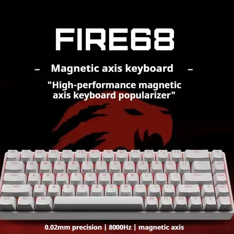 Megalion Fire68/Fire68 Ultra Esports Gaming Magnetic Axis Keyboard Fire68 Ultra Full Key Hot Plug Tablet Laptop Office Gaming