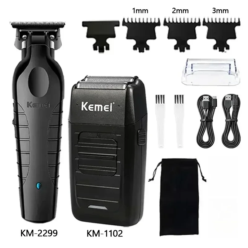 Kemei Tondeuse Kit KM-2296 KM-2299 KM-1102 mannen Elektrische Tondeuse Machine Professionele Haar Snijmachine voor Mannen