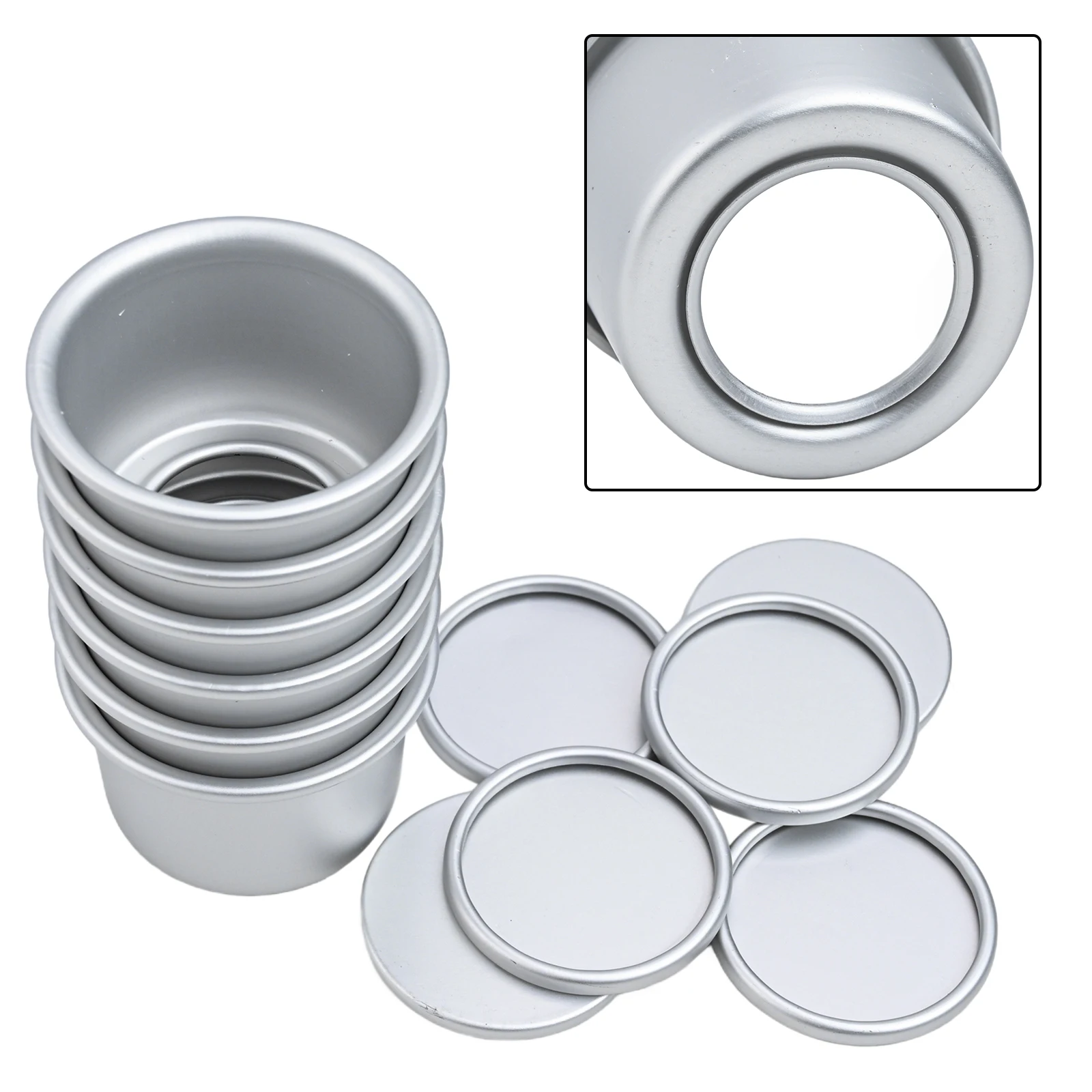 

Набор мини-формы для торта «сделай сам» со съемной подошвой для выпечки пудингов и тортов из алюминиевого сплава для длительного использования