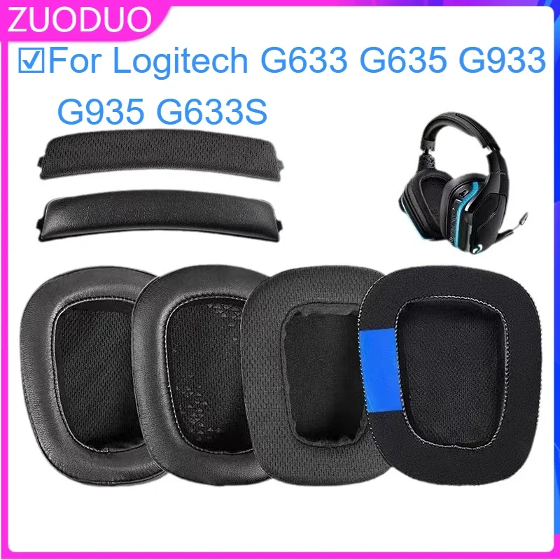 

Replacement Ear Pads For Logitech G633 G635 G933 G935 G633S Headphone Accessories Earpads Headset Ear Cushion Repair Parts Foam