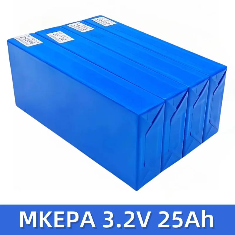 3.2V 25Ah Battery Cell Lithium Iron Phosphate Deep Cycles for DIY lpega 12V 24V 36V 48V Solar Energy Outdoors Power, EV Boats