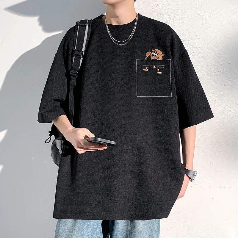 

Aelfric Eden Mens Crewneck Oversized TShirts Summer Casual Graphic Short Sleeve Shirts Trendy Streetwear Minimalist