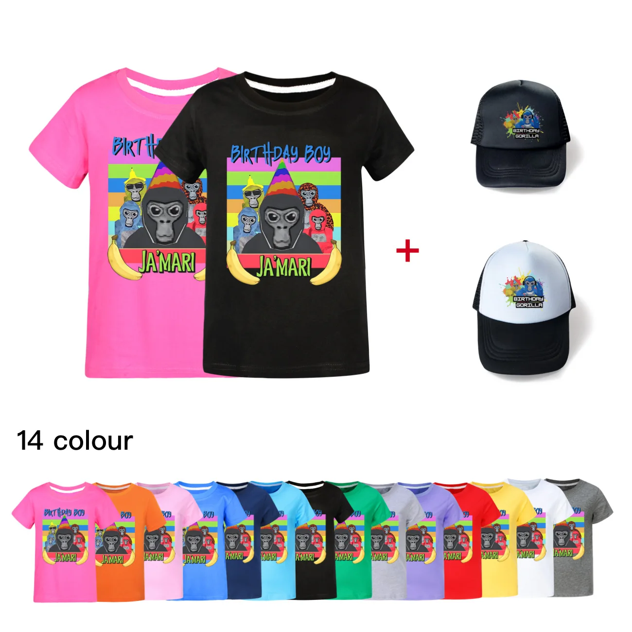 

Gorilla Tag Monke T Shirt Kids 2025 Summer Clothes Boys Cartoon T-Shirts Baby Girls Short Sleeve Tops Children Casual Streetwear