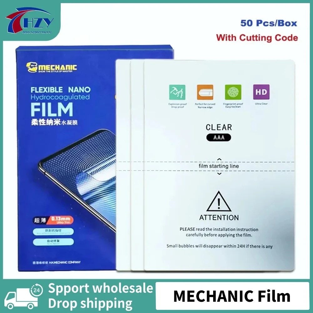 MECHANIC 1003 AAA HD Hydrogel Films for Universal Curved Screen Mobile Phone Protective Protector Sheets Hidrogel Movie Machine