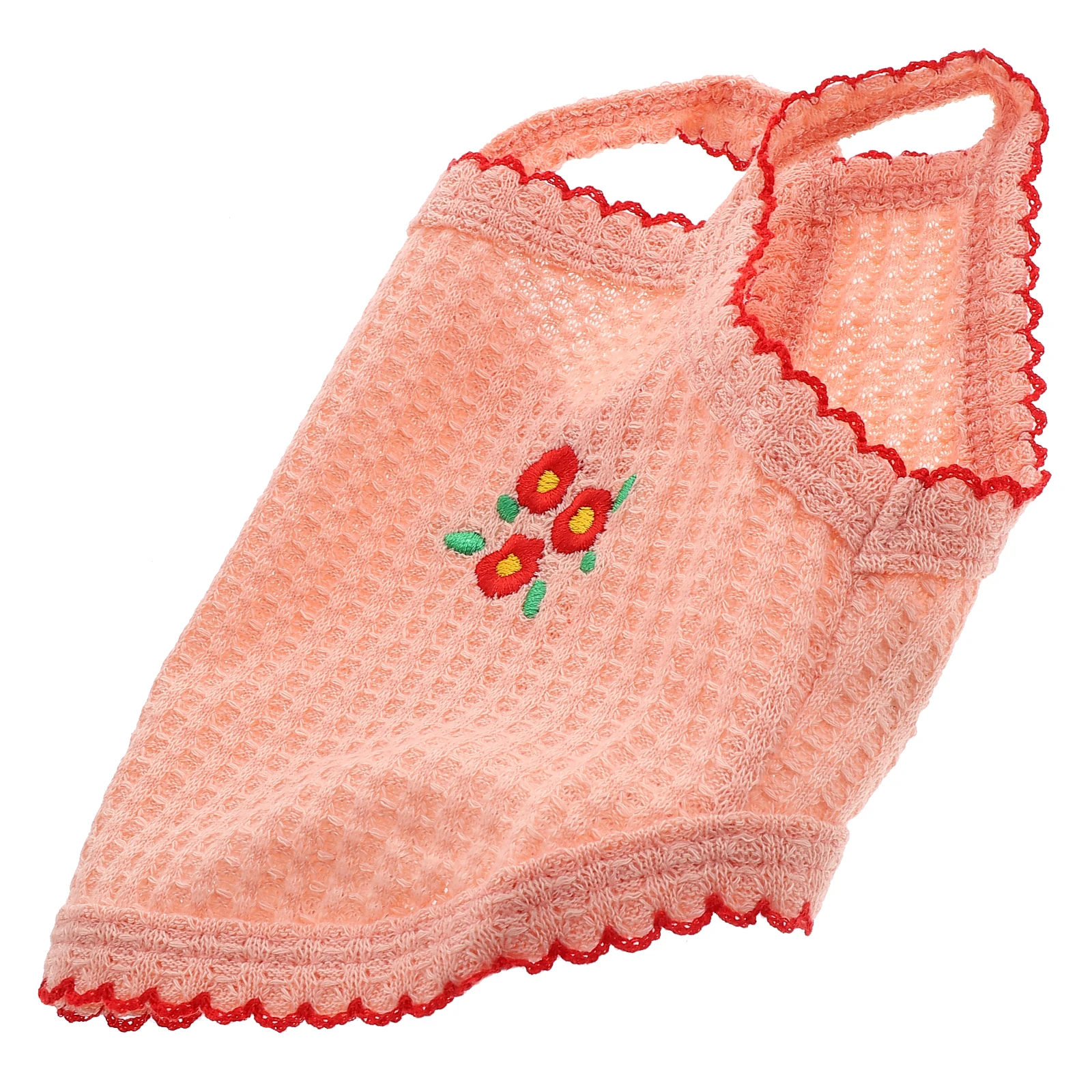 

Pet Vest Floral Embroidery Breathable Dog Shirt Cat Clothing Size Puppy Dress Comfortable Everyday Wear Birthday