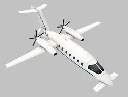 Piaggio Avanti P180 Private Airplane 3D Paper Model Handmade Drawing Military Papercraft