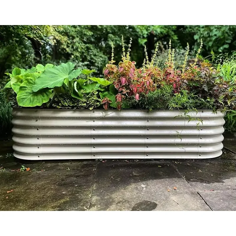 for 11 Inch 4 in 1 Steel Raised Garden Bed Large Outdoor Planter with Galvanized Steel for Home Herbs and Gardens
