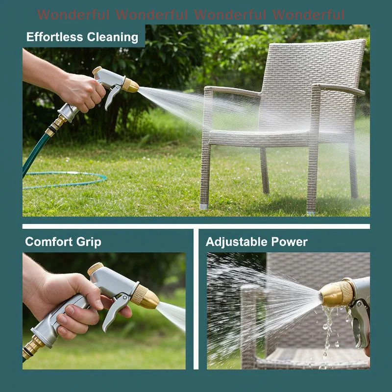 High Pressure Car Wash Spray Gun 1 Pcs Metal Nozzle Water Sprinkler for Household Cleaning Garden Lawn Watering