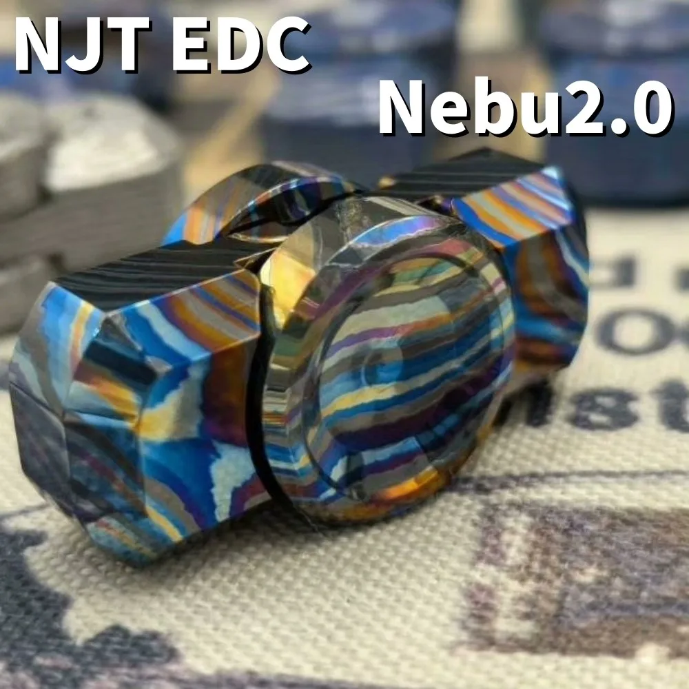 NJT EDC Nebu2.0 Fidget Spinner conceptions originales gyroscope soulagement de l'anxiété Gadgets deux lames Fidget Spinner Fidget jouets