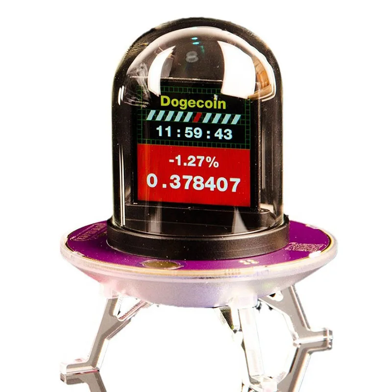 Multifunctional Clock Colorful RGB Lighting Effect Creative Weather Bitcoin Stock Exchange Rate WIFI Meteorological Data Gift