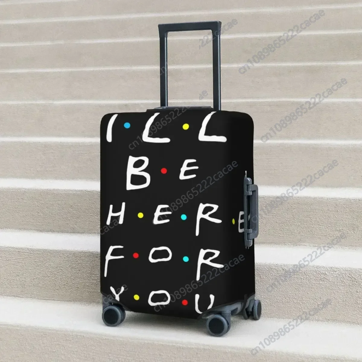 Friends Tv Suitcase Cover I'll Be There For You Flight Cruise Trip Elastic Luggage Supplies Custom Made Protector