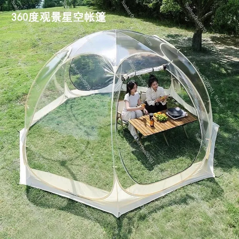 Outdoor starry sky tent bubble house spherical transparent tent B & B restaurant windproof portable winter sun room