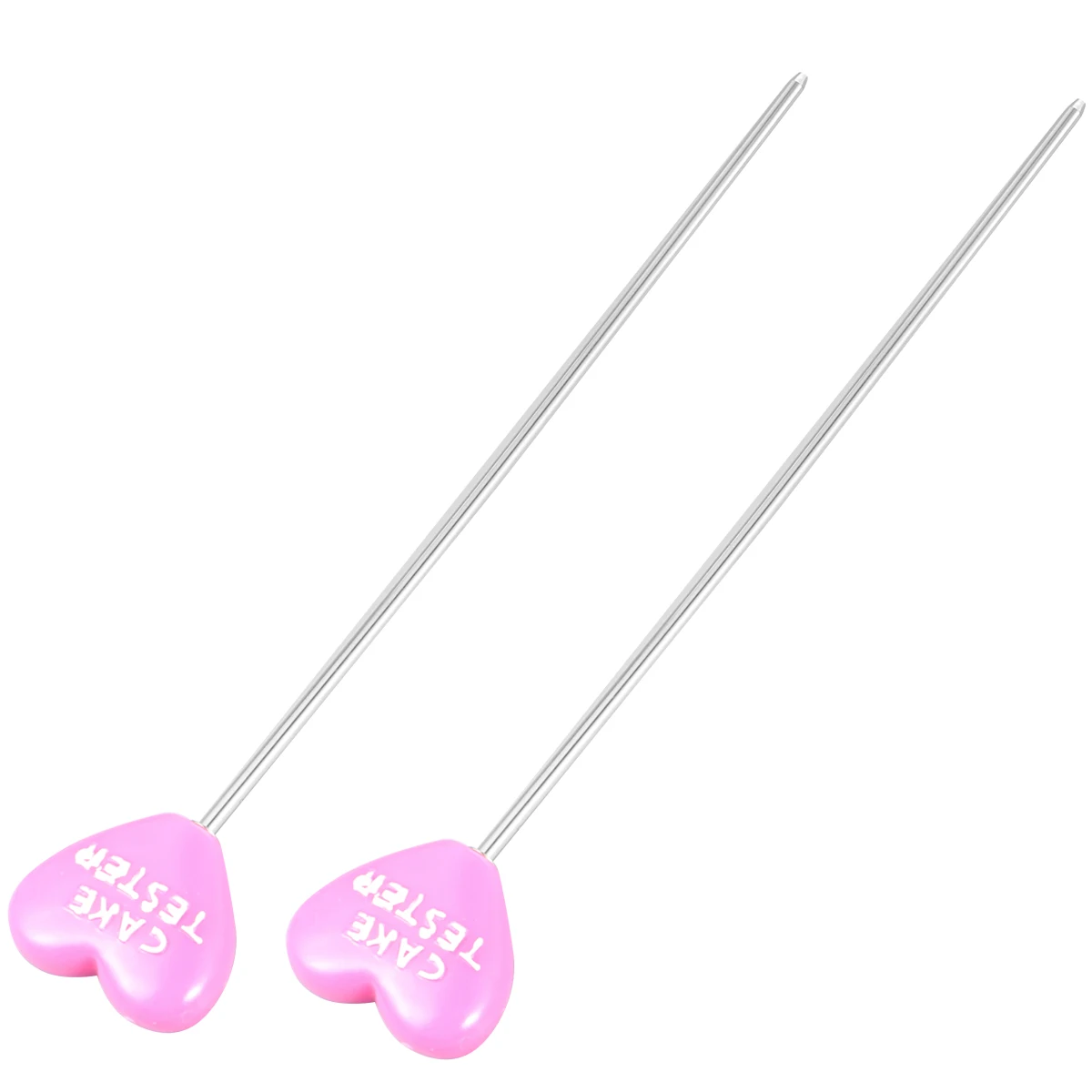 

2pcs Stainless Steel Cake Tester Chic Biscuits Baking Test Needle DIY Baking Tool for Cake Bread Muffin Testing (Heart Pattern)