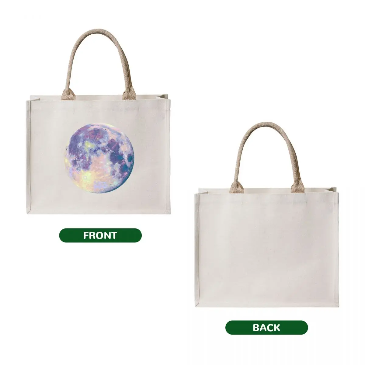 Moon Tote Bag woman shopping bag Cloth bag Woman shopper canvas shopping