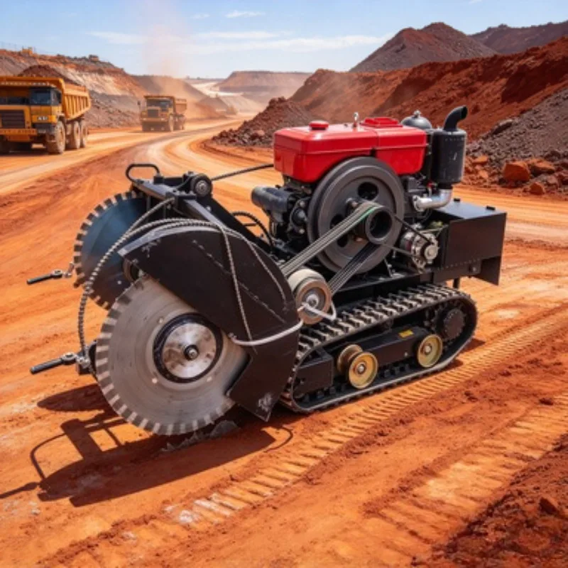 Crawler Wire Saw Machine 22KW Remote Control Road Cutting Machine Concrete Asphalt Demolition Projects
