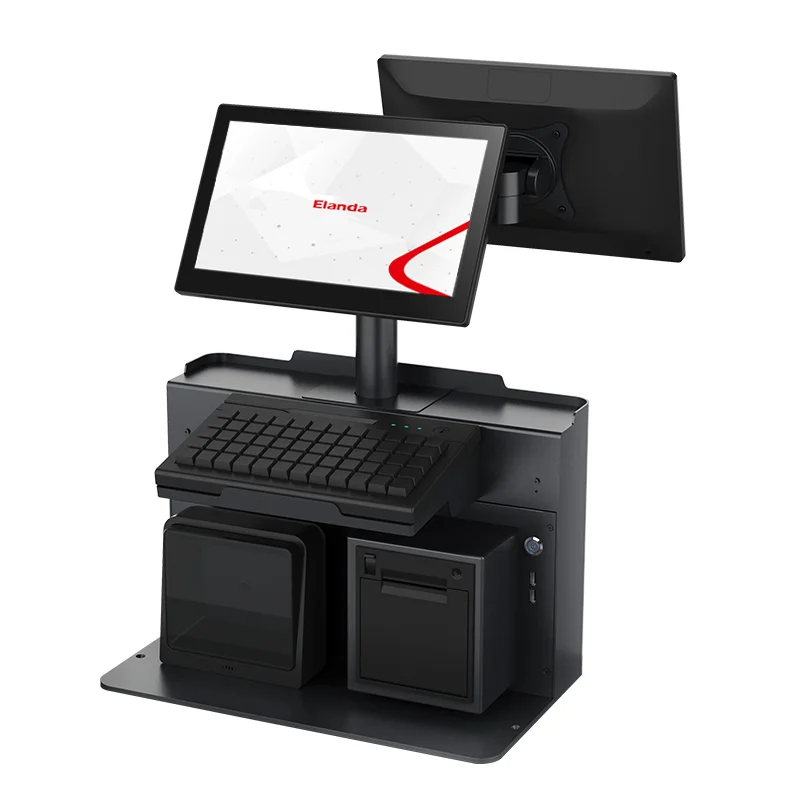 Touch Screen All In One Channel Pos System For Supermarket Retail Store Cash Register