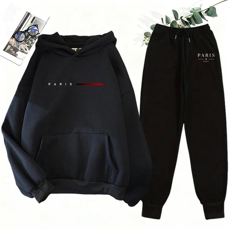 Lässiger Damen-Trainingsanzug, Pullover-Sweatshirt, Streetwear, Outdoor-Sportbekleidung, Jogging-Kleidung, Herbst-Winter-Mode, Hoodie, Sportbekleidung – Detail 2