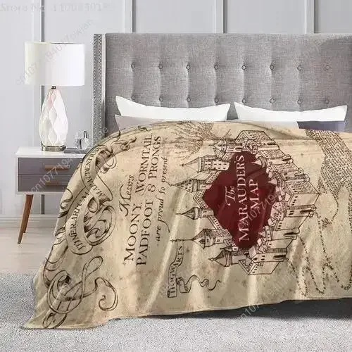 Ai Weier Extra Soft I Like Exercise Marauders Map Throw Sherpa Flannel Travel Blanket Custom blankets