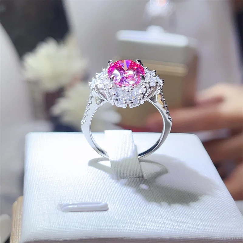 SACE GEMS GRA-zertifizierter 3CT-Moissanit-Ring VVS1 Lab-Diamant-Solitärring für Frauen, Verlobungsversprechen, Ehering-Schmuck