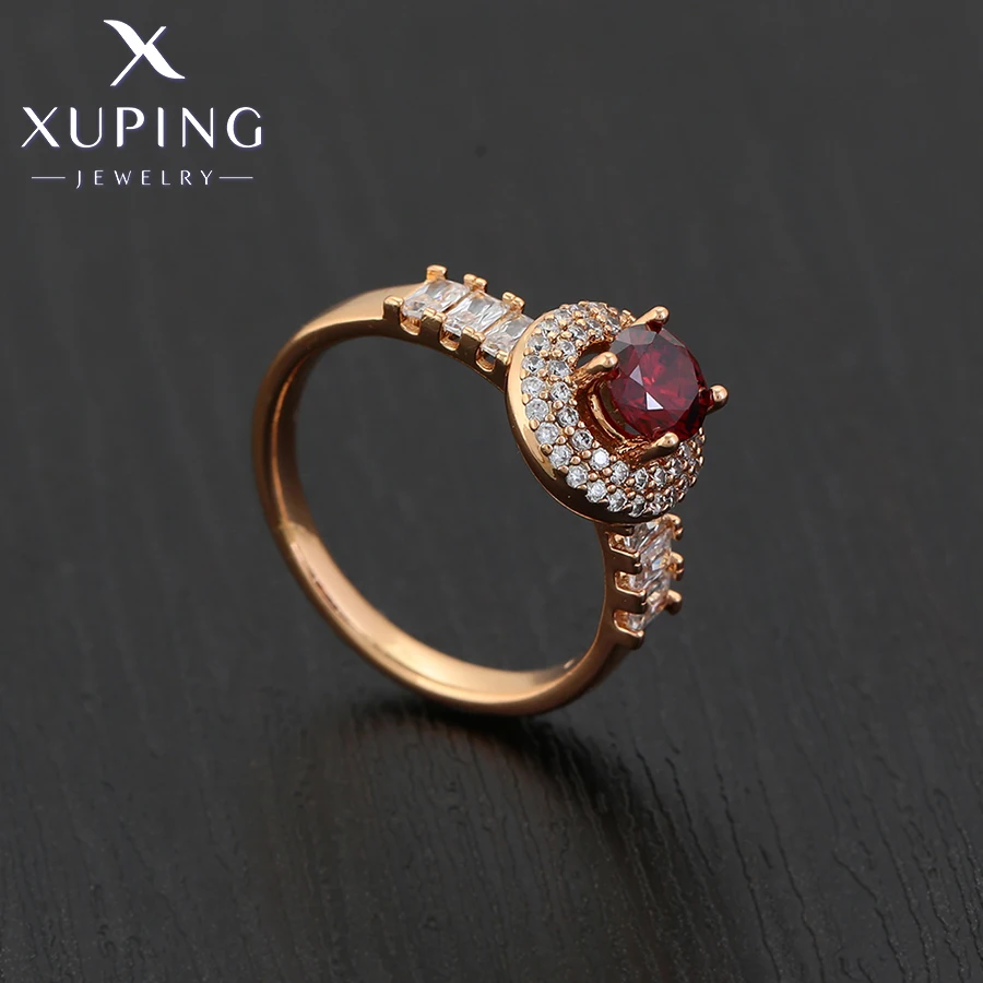 Xuping Jewelry Simple Copper Alloy Fashion Stone Charm Ring of Gold Color for Woman Romantic Gift X000703104