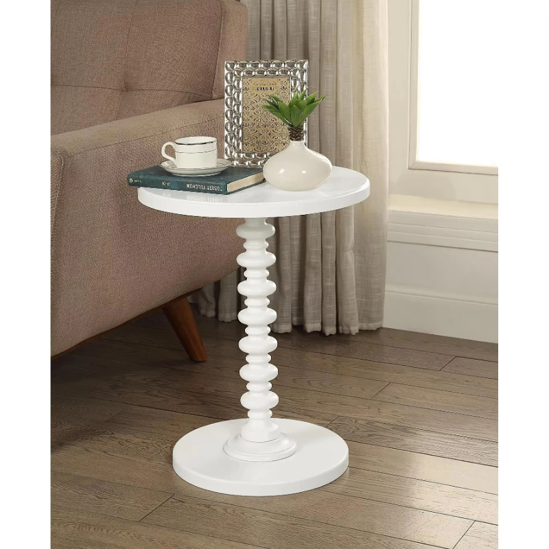 White Decorative Table Round Living Room Side Table White Decorative