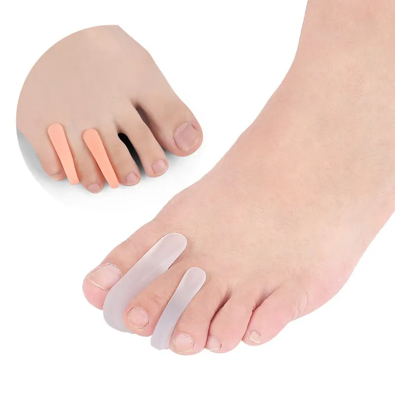 2 Stuks = 1 Paar Siliconen Voet Vinger Teen Afsteller Hallux Valgus Pedicure Corrector Voeten Zorg Bunion Duim Valgus Beschermer