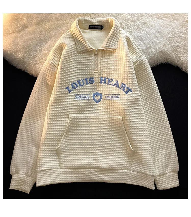 Vintage Sweet Lace Splicing Embroidered Sweatshirt Women College Korean Style Aesthetic Winter Hoodie Women Casual Top Harajuku