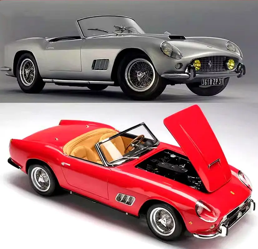 GFCC 1:64 Rosso 1960 Ferri 250GT Classico Vintage California Convertibile Copertura Aperta Modello di Auto in Lega Set di EDIZIONE LIMITATA