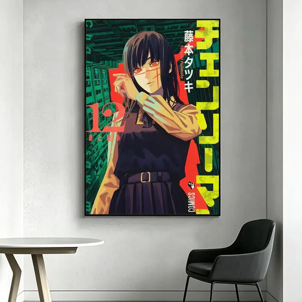 Anime C-Chainsaw M-Man Poster HD-Kunstdruck, wasserfest, selbstklebend, Wanddekoration, Heimdekoration (Wohnzimmer, Schlafzimmer, Bar), ästhetisch – Detail 12