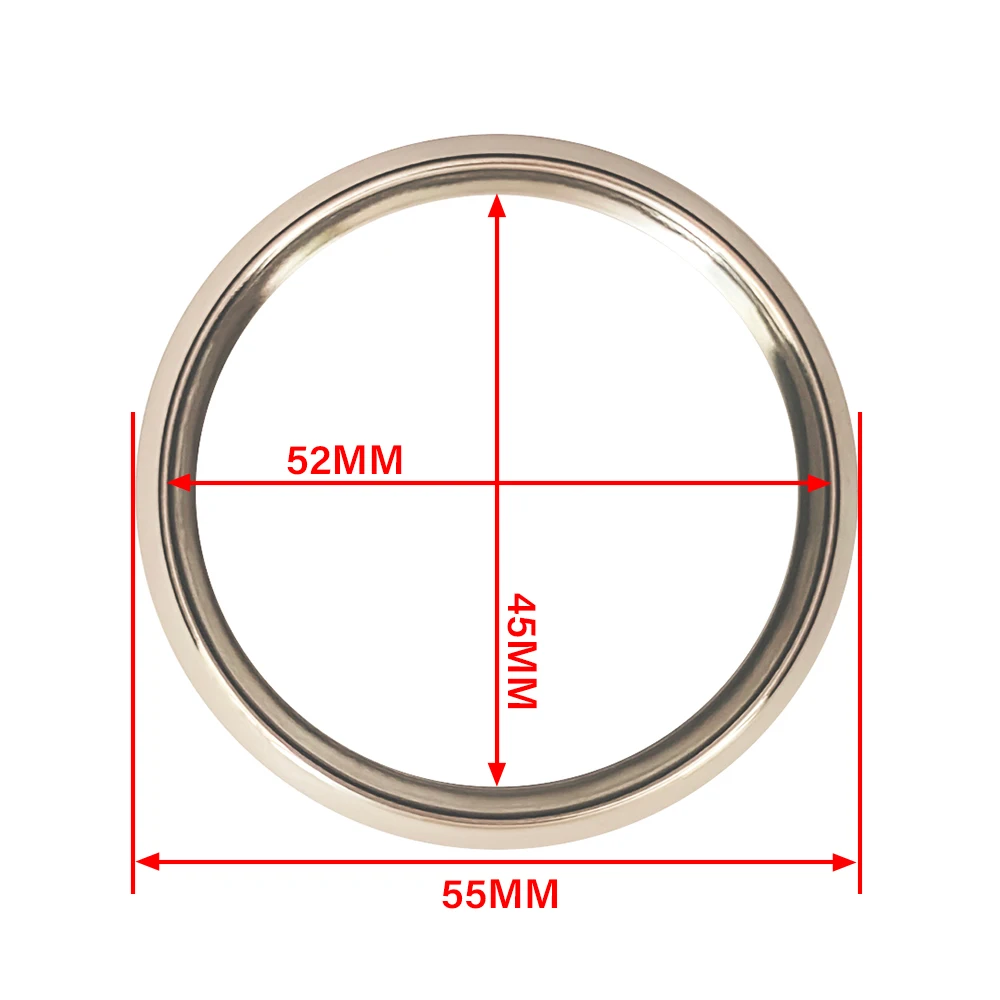 52mm 85mm Silver or Black Bezel Stainless Steel Ring for Car Boat Motorcycle Gauge