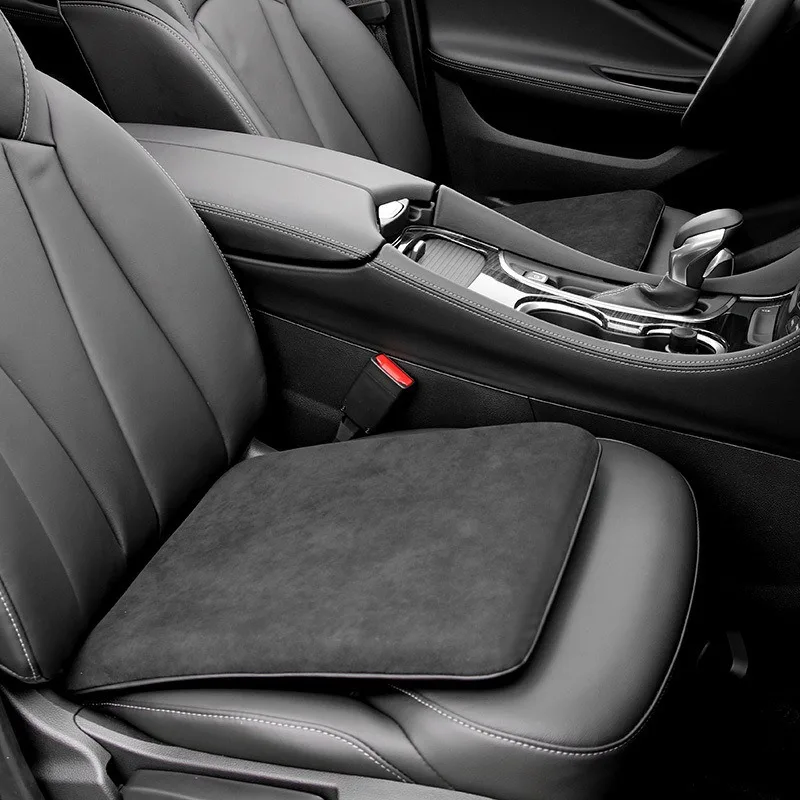 2025 Suede Car Seat Cushion Ventilation Four Seasons Seat Cushion Universal Light Luxury Office Height Increase Rear Seat