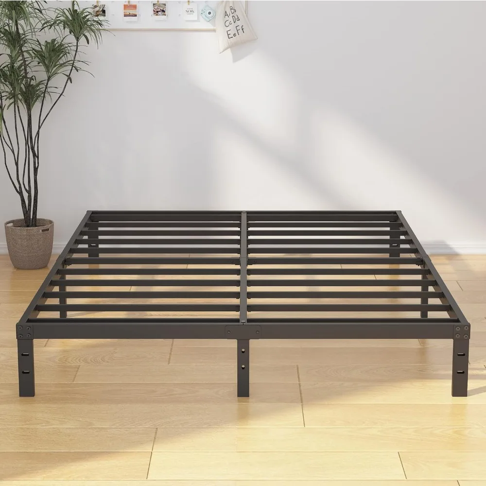 

10 Inch King Bed Frame No Box Spring Needed, Heavy Duty Metal Platform with Steel Slats, Noise Free, Easy Assembly, Black