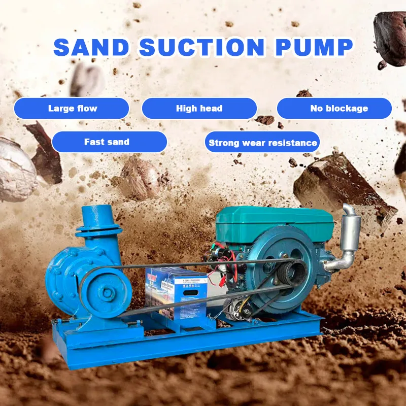Manufacturer High Head Skid Mounted Portable Sand Pump Self-Priming Diesel Driven Dredge Pump For Sand Mining Pump