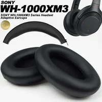 Almohadillas compatibles con SONY WH-1000XM3, almohadillas para los oídos de espuma viscoelástica de cuero proteico, cojines de repuesto para auriculares supraaurales, suaves profesionales