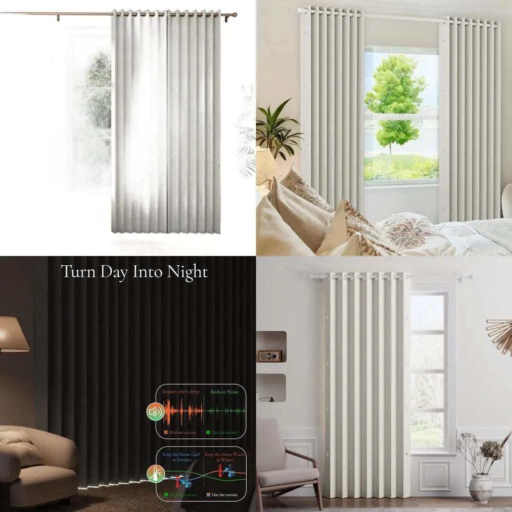 

Natural Faux Linen Pinch Pleat Curtain Panel, 52W x 84L, Ideal for Meeting Rooms, Patios, Theaters, Living Spaces