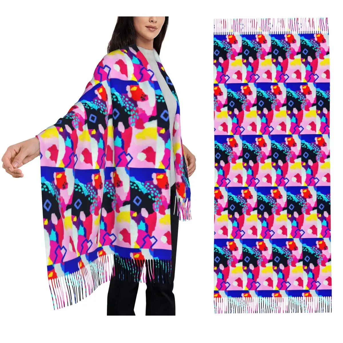 

Adventure Scarf Tassel Scarves for Women Soft Warm Shawls and Wraps Large Fall Winter Shawl Wrap