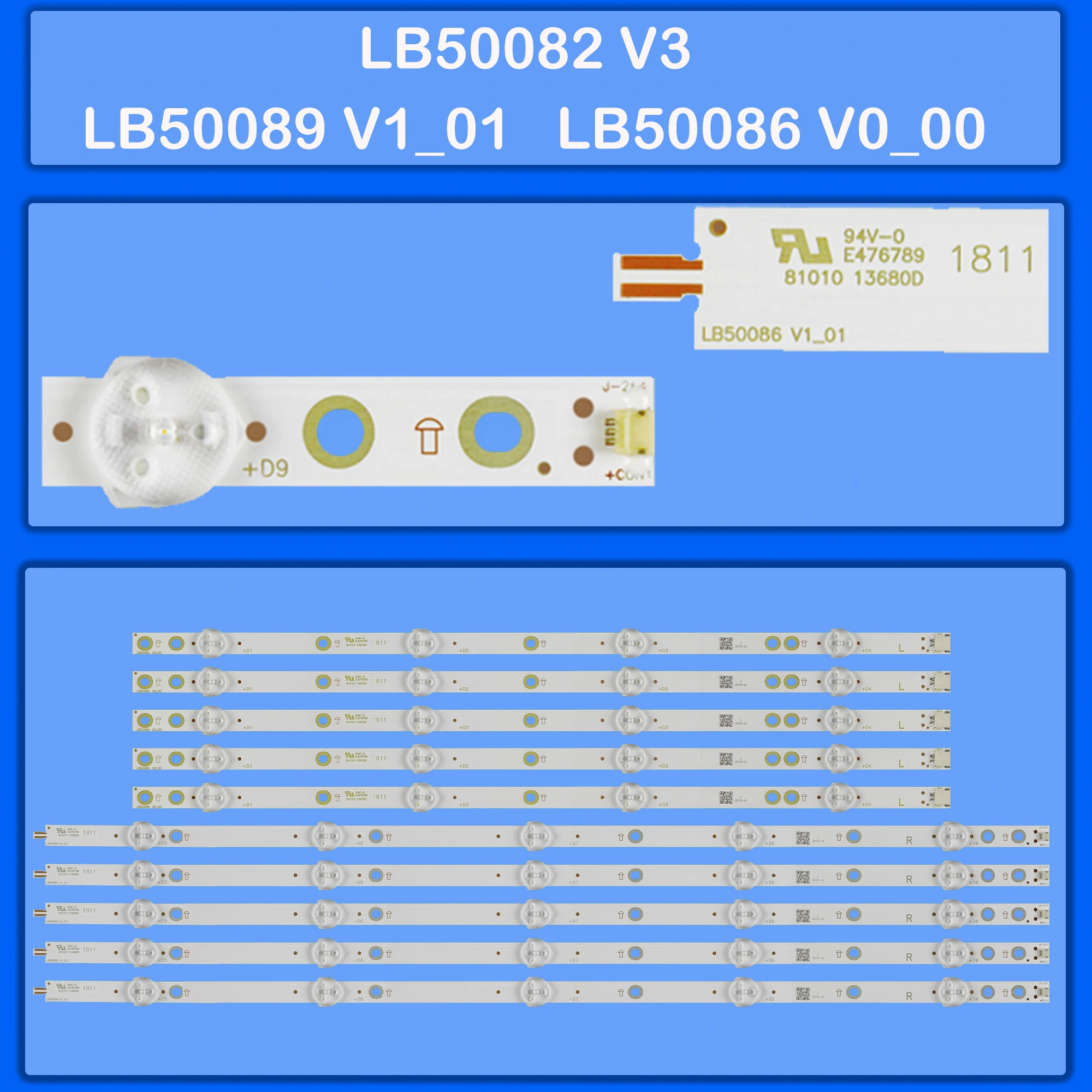 

Лента светодиодной подсветки для 50PUS6262/12 50PUS6272/05 50PUS6262/60 50PFK6550/12 50PUS7383/12 50PUS6753/12 50PUS6523/12