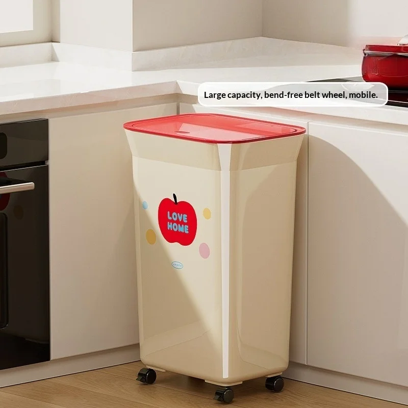 

Large Capacity Waste Bins Kitchen Garbage Bin Odor Proof Sealed Soft Close Kitchen Trash Bin Trash Can Kitchen Trash Can