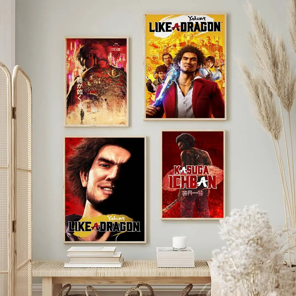 Trending Game Yakuza Like a Dragon Premium Self-Adhesive No Residue Wall Sticker for Home Office Bar Decor