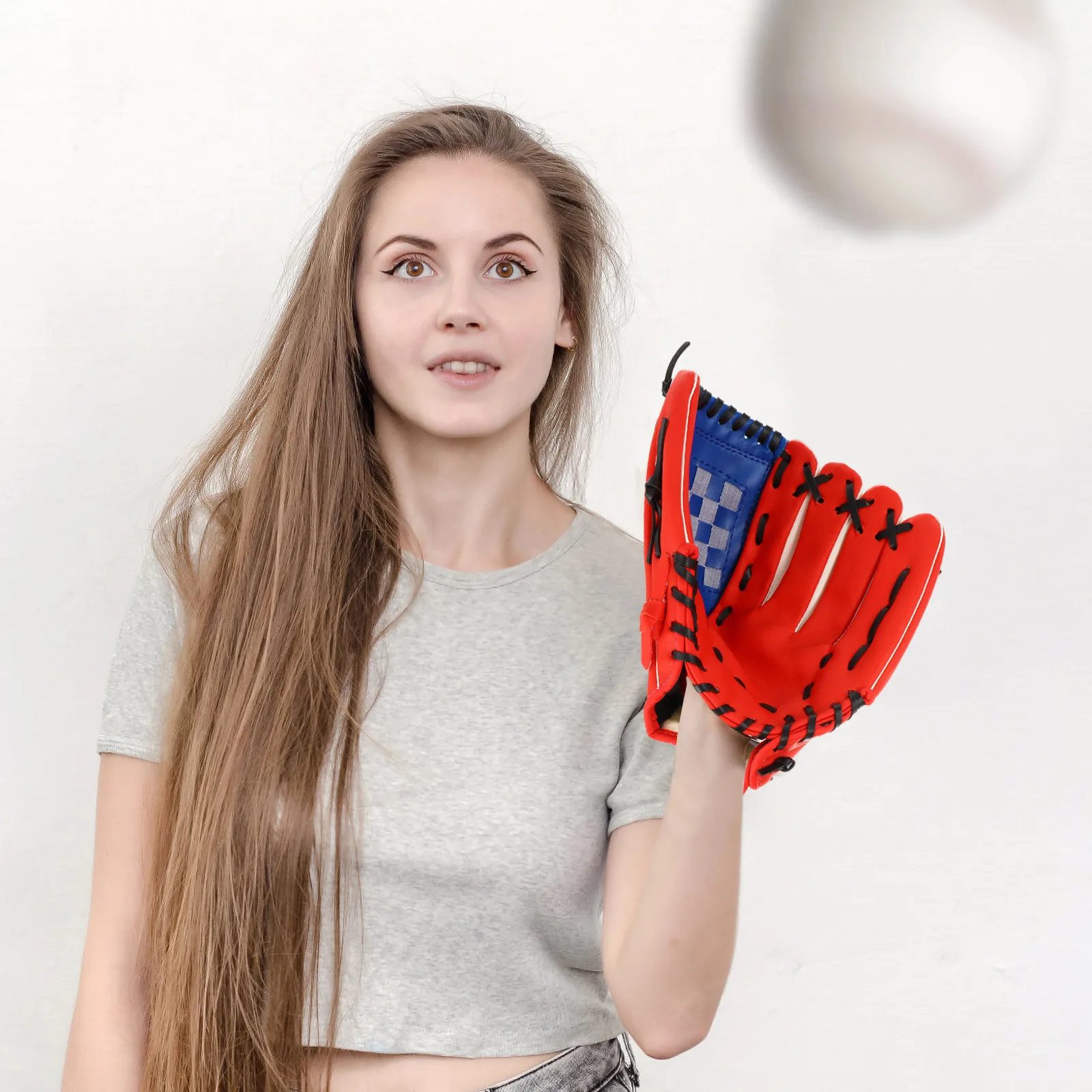 

1Pcs Baseball Glove PU Thickened Lightweight Flexible Pitcher Training Infielder Softball Batting Gloves Sports Hand Protection