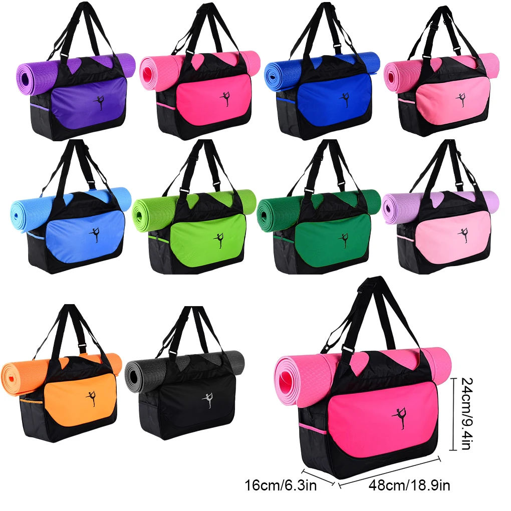 حقائب اليوغا الرياضية العصرية المصنوعة من القماش، تطبيق واسع لجميع حقيبة سجادة اليوغا ذات المظهر العصري باللون البرتقالي #6