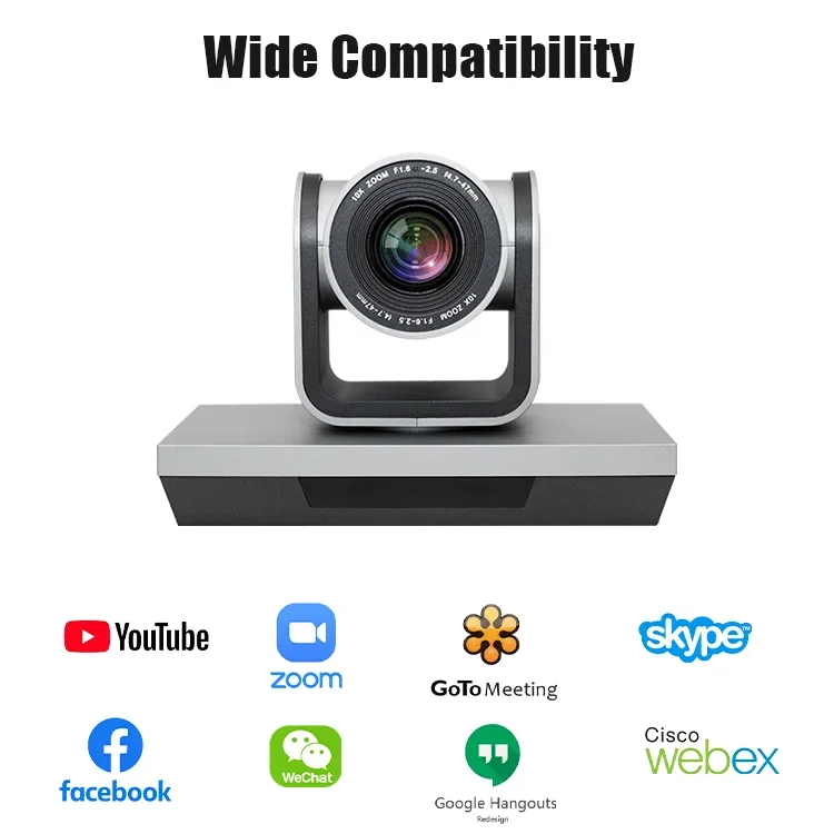 Caméra de Vidéoconférence Full HD 2023 P PTZ Résistante à 360 °, Zoom Optique 3x, pour Diffusion en Direct, Meilleure Connaissance, 1080