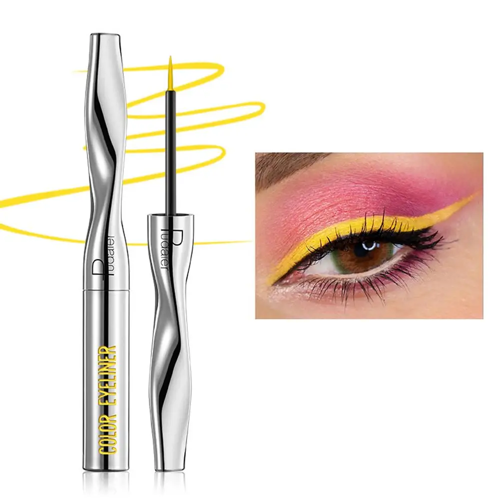 Kleurrijke Vloeibare Eyeliner Waterdichte Zweetbestendige Cosmetica Paars Blijvende Voering Blauw Geen Oog Snelbloeiende Lange Pen O0d3