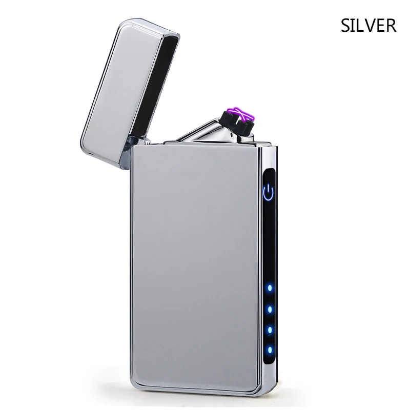 

USB Rechargeable Windproof Lighter Touch Dual Arc Electric Lighter Smart Stylish Lighters Electric Usb Rechargeable Lighter