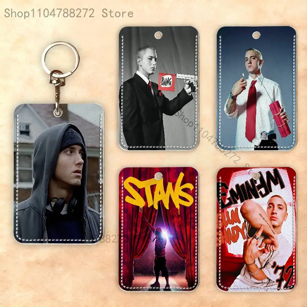 

E-EminemS 8-мильный индивидуальный чехол для карт доступа, кожаный держатель для карт, брелок для ключей, чехол для транспортной карты, подарки