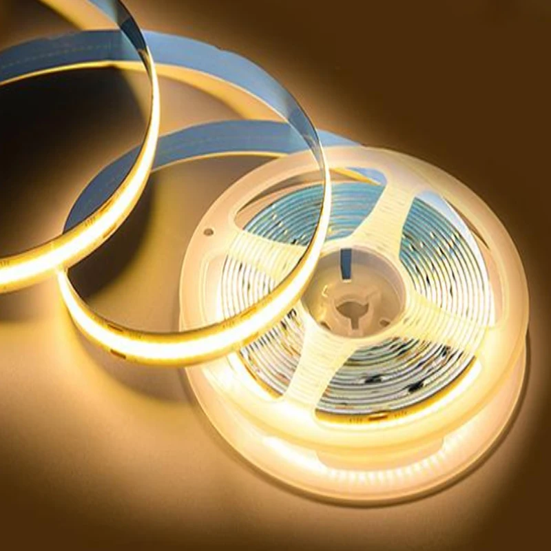 

CE certified Cob LED light strip 320 512 leds/m 16.4ft high density soft tape RA90 3000K 4000K 6500K Dimmable LED light DC12V 24